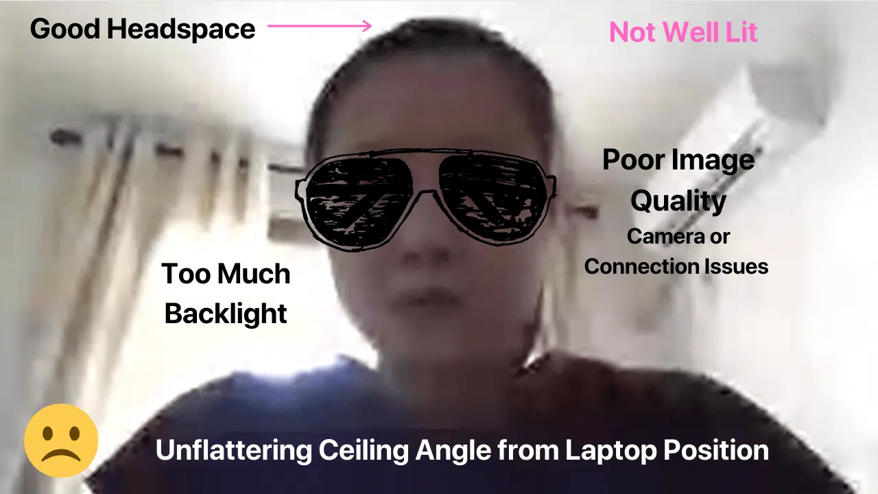 Bad Framing during live visual interview